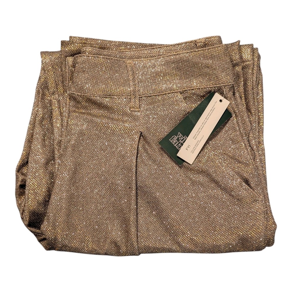 Bgold. Women's Wide Leg Glitter Trouser Pants -‎ Wild Fable Copper 12